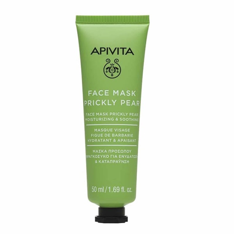 Apivita Face Mask Prickly Pear Μάσκα Προσώπου Φραγκόσυκο για Ενυδάτωση & Καταπράυνση, 50ml