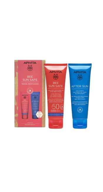 Apivita Set Bee Sun Safe Hydra Fresh Face Body SPF50 Ενυδατικό Γαλάκτωμα για πρόσωπο & σώμα, 100ml & After Sun Cool Sooth, 100ml 