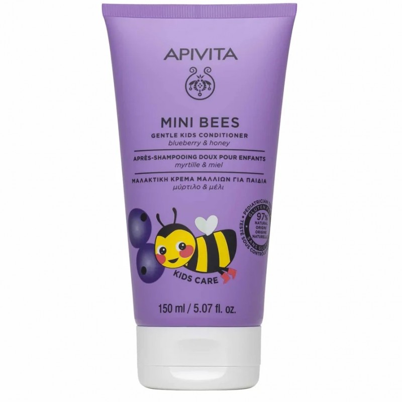 Apivita Mini Bees Μαλακτική Κρέμα Μαλλιών για Παιδιά με Μύρτιλο & Μέλι, 150ml