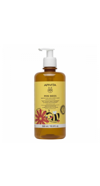 Apivita Mini Bees Απαλό Σαμπουάν & Αφρόλουτρο για Παιδιά με Καλέντουλα & Μέλι, 500ml