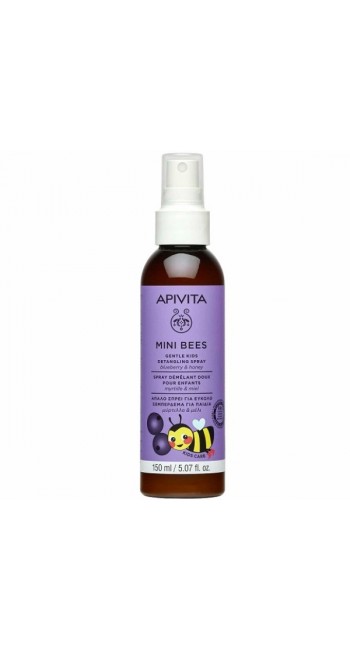 Apivita Mini Bees Gentle Kids Detangling Spray Παιδικό Σπρέι για Εύκολο Ξεμπέρδεμα Μαλλιών με Μύρτιλλο & Μέλι, 150ml