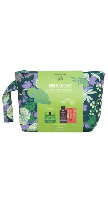 Apivita Promo Pack με Bee Radiant Κρέμα-Gel για Σημάδια Γήρανσης & Ξεκούραστη Όψη Ελαφριάς Υφής, 50ml & Δώρο Αφρός Καθαρισμού για Πρόσωπο & Μάτια, 75ml & Bee Sun Safe Ενυδατική Κρέμα-Gel Προσώπου SPF50, 2ml, 1σετ