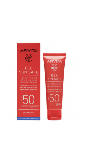 Apivita Bee Sun Safe Κρεμα Προσώπου Κατά των Πανάδων & των Ρυτίδων SPF50, 50ml