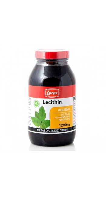 Lanes Lecithin 1200mg Φυσικός Λιποδιαλύτης για Μεταβολισμό των Λιπών, 200caps