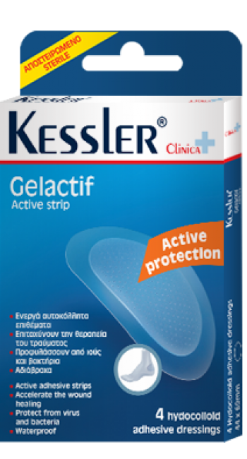 Kessler Gelactif Active strip Ενεργα αυτοκολλητα επιθεματα, 4 επιθεματα