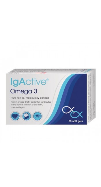 IgActive Omega 3 Αγνό Ιχθυέλαιο Μοριακής Απόσταξης, 30 μαλακές κάψουλες