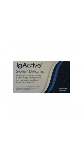 IgActive Sweet Dreams Συμπλήρωμα Διατροφής Για Εύκολο Ύπνο 30 Μαλακές Κάψουλες