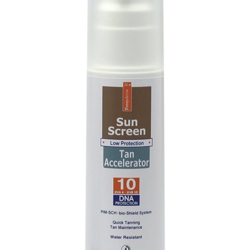 Frezyderm Sunsreen Tan Accelerator SPF10 Αντιηλιακό Γαλάκτωμα Προσώπου & Σώματος για Γρήγορο Μαύρισμα, 150ml