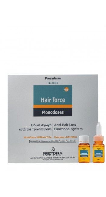 Frezyderm Hair Force Monodoses Day / Night Ειδική Αγωγή κατά της Τριχόπτωσης για Άνδρες & Γυναίκες, 14x10ml