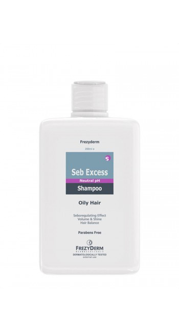 Frezyderm Seb Excess Shampoo Απαλό Σαμπουάν που Ρυθμίζει & Εξισορροπεί τη Λιπαρότητα, 200ml