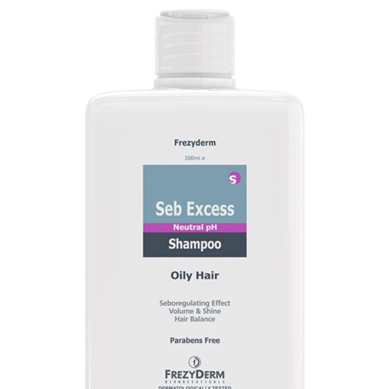 Frezyderm Seb Excess Shampoo Απαλό Σαμπουάν που Ρυθμίζει & Εξισορροπεί τη Λιπαρότητα, 200ml