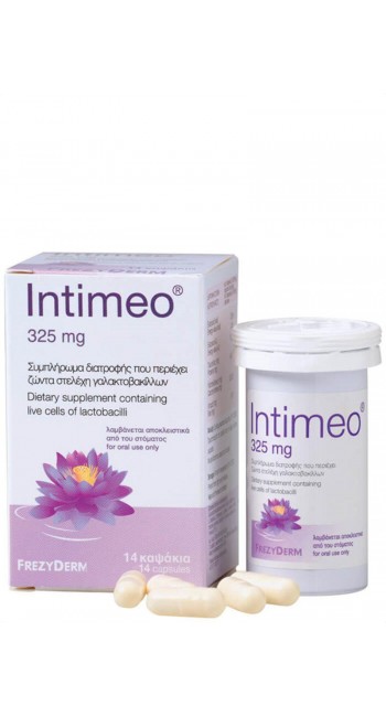 Frezyderm Intimeo 325mg Συμπλήρωμα Διατροφής Με Ζώντα Στελέχη Γαλακτοβακίλλων 14Caps