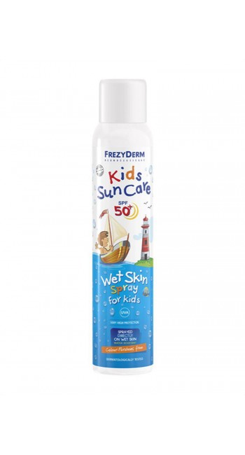 Frezyderm Kids Sun Care Wet Skin Spray SPF50+ Παιδικό Αντιηλιακό Spray που Ψεκάζεται Απευθείας σε Βρεγμένο Δέρμα, 200ml