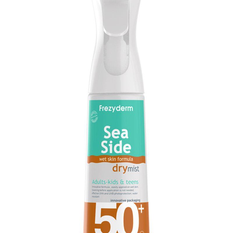 Frezyderm Sea Side Dry Mist SPF50+ Αντηλιακό Spray Σώματος Πολύ Υψηλής Προστασίας, 300ml