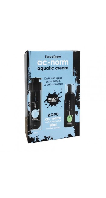 Frezyderm Ac-Norm Aquatic Cream Ενυδατική Κρέμα, 50ml & Δώρο Ac-Norm Active Foam Plus, 80ml