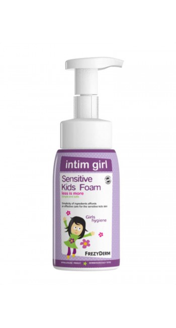 Frezyderm Sensitive Kids Intim Girl Foam Αφρός Καθαρισμού για την Καθημερινή Υγιεινή της Ευαίσθητης Περιοχής κατά τη Νεογνική, Παιδική & Προεφηβική Ηλικία, 250ml