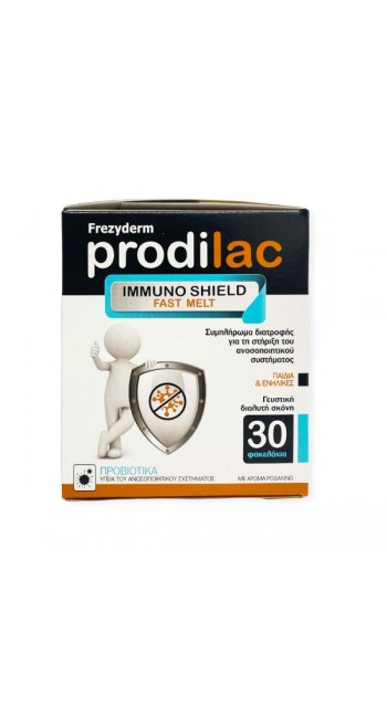 Frezyderm Prodilac Immuno Shield Fast Melt Συμπληρώμα Διατροφής για την Ενίσχυση του Ανοσοποιητικού Συστήματος, 30sachets