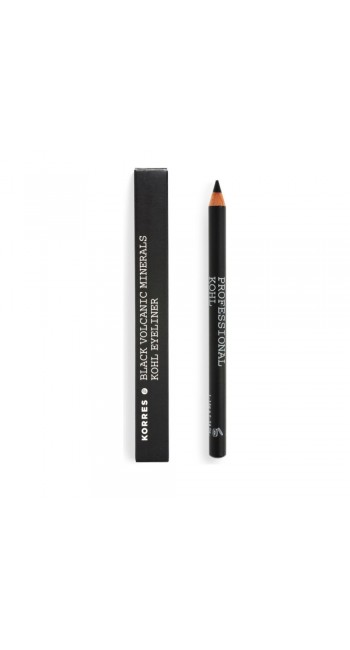 Korres Black Volcanic Minerals Professional Kohl Eyeliner Μαύρο Μολύβι Ματιών με Μαλακή Υφή για το Εσωτερικό των Ματιών, 1.14gr