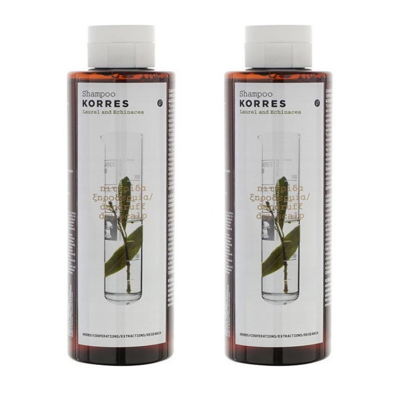 Korres Δάφνη & Echinacea Σαμπουάν Για Πιτυρίδα & Ξηροδερμία 1+1 Δωρο 250 ml 