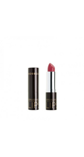 Korres Morello Creamy Lipstick No 15 Γλυκό Ροζ, Σταθερό-Λαμπερό Αποτέλεσμα, 3,5gr 