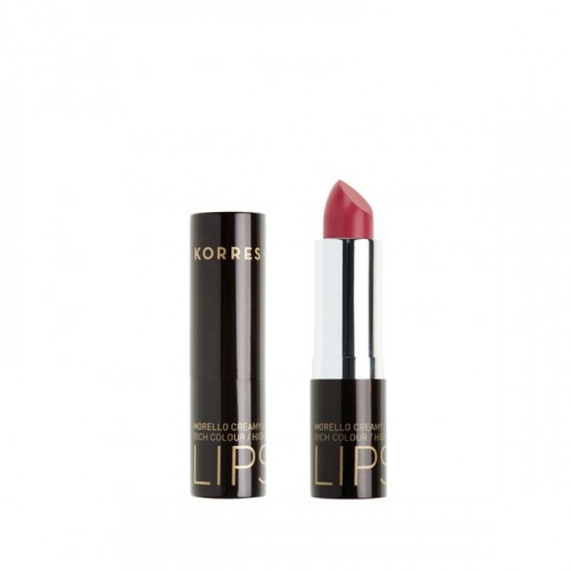 Korres Morello Creamy Lipstick No 15 Γλυκό Ροζ, Σταθερό-Λαμπερό Αποτέλεσμα, 3,5gr 