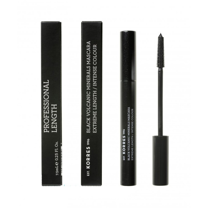 Korres Black Volcanic Minerals Professional Length Mascara Μάσκαρα No 01 Μαύρο, 7.5 ml