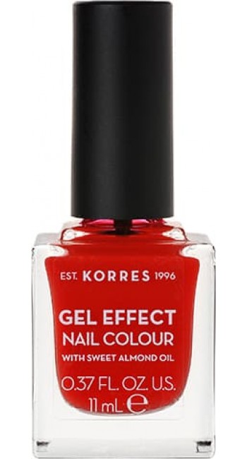 Korres Gel Effect Nail Colour No.48 Coral Red Βερνίκι Νυχιών, 11ml