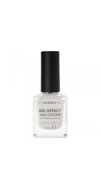 Korres Gel Effect Nail Colour No.2 Porcelain White Βερνίκι Νυχιών, 11ml