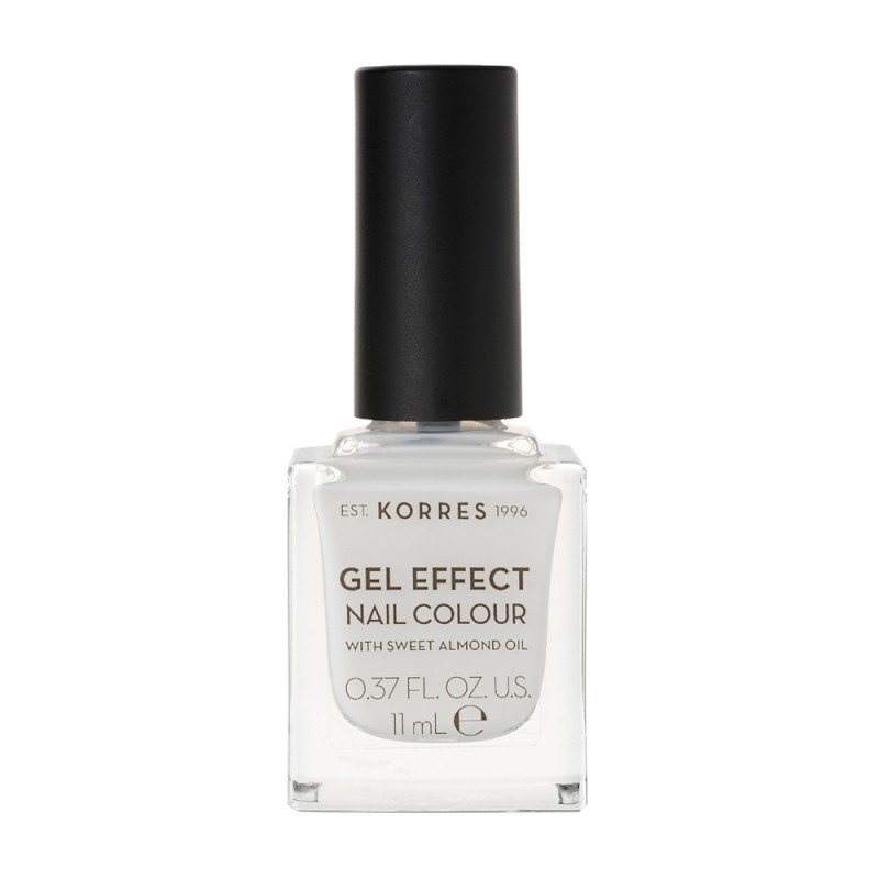 Korres Gel Effect Nail Colour No.2 Porcelain White Βερνίκι Νυχιών, 11ml