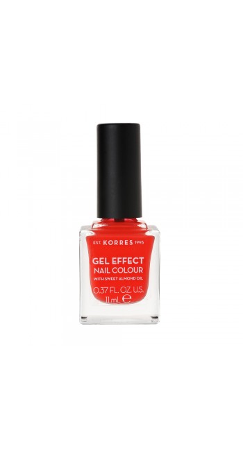 Korres Gel Effect Nail Colour No.45 Coral Βερνίκι Νυχιών, 11ml