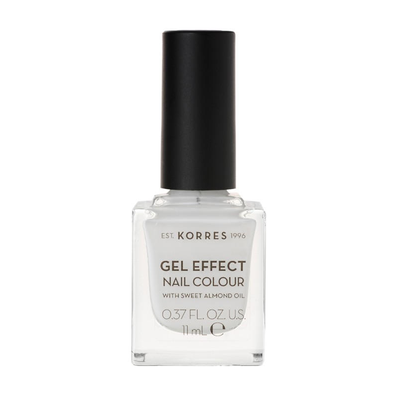 Korres Gel Effect Nail Colour No.1 Blanc White Βερνίκι Νυχιών, 11ml