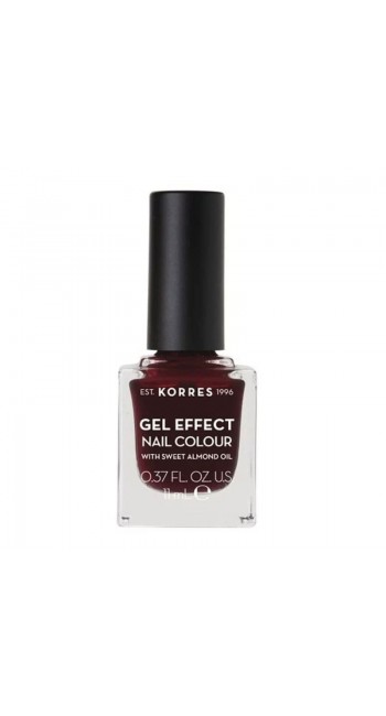 Korres Gel Effect Nail Colour No.57 Burgundy Red Βερνίκι Νυχιών, 11ml