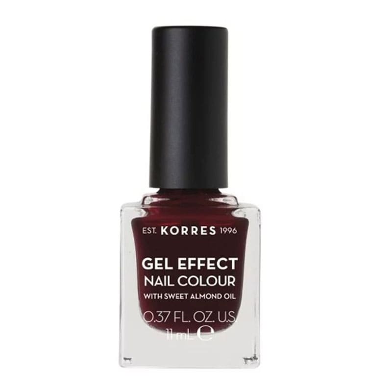 Korres Gel Effect Nail Colour No.57 Burgundy Red Βερνίκι Νυχιών, 11ml