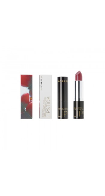 Korres Morello Creamy Lipstick No 56 Ζουμερό Κερασί, Σταθερό-Λαμπερό Αποτέλεσμα 3,5gr 