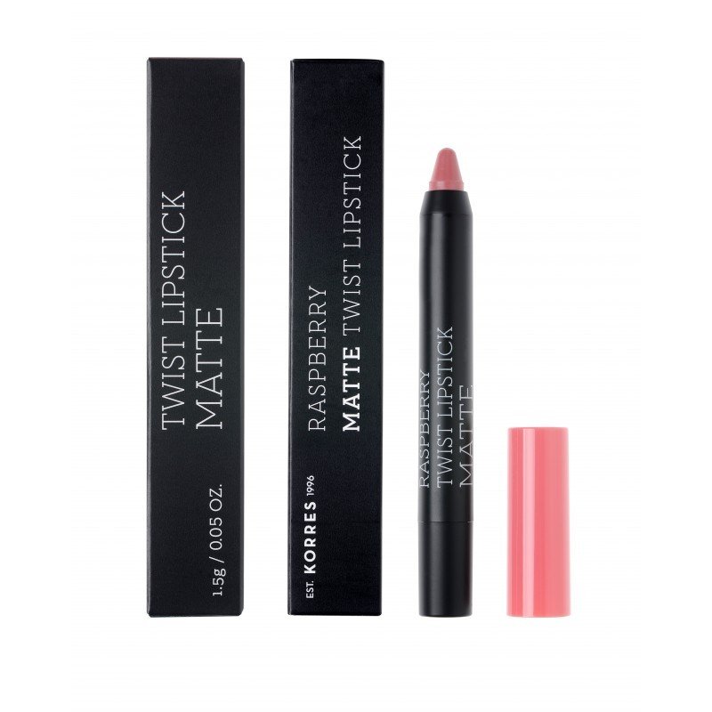 Korres Raspberry Matte Twist Lipstick Dusty Pink, 1.5gr 