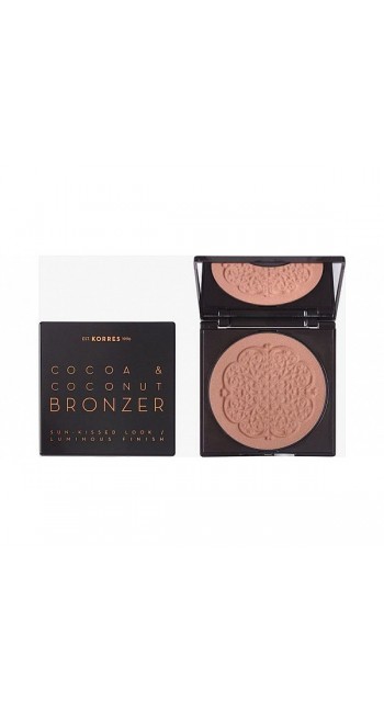 Korres Cocoa & Coconut Bronzer Ηλιοκαμένη Όψη & Λαμπερό Τελείωμα 01 Light Shade 10g