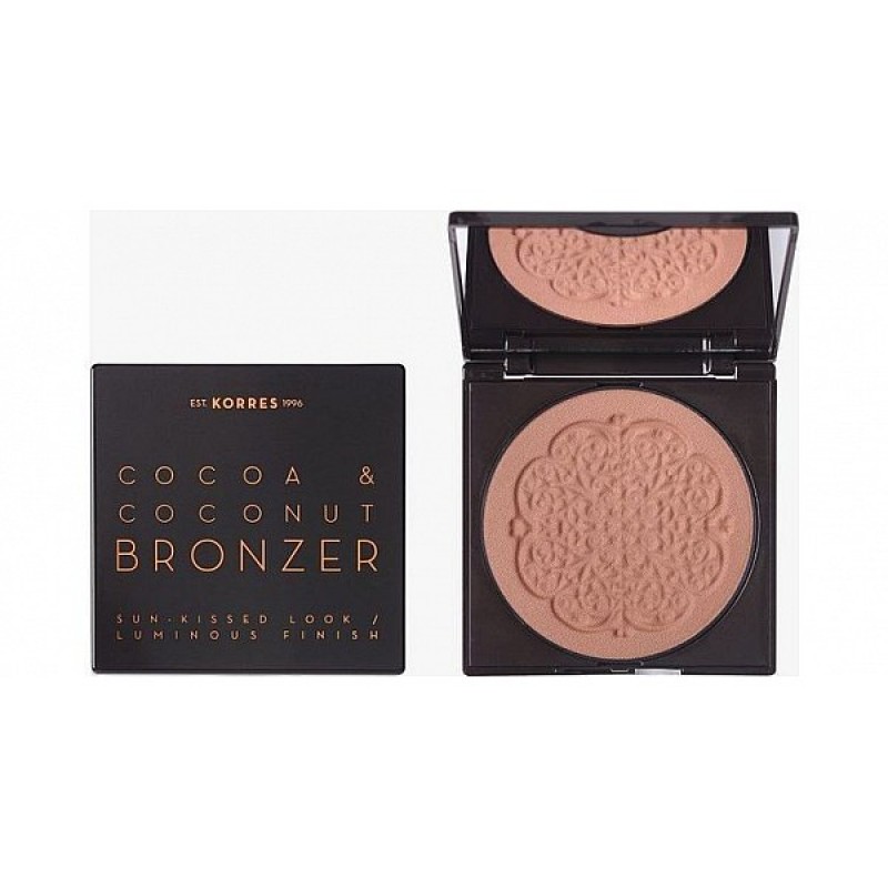 Korres Cocoa & Coconut Bronzer Ηλιοκαμένη Όψη & Λαμπερό Τελείωμα 01 Light Shade 10g