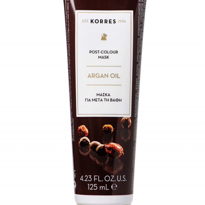 Korres Argan Oil Μάσκα Μαλλιών Για Μετά Τη Βαφή 125ml