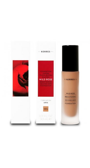 Korres Άγριο Τριαντάφυλλο Brightening Foundation SPF15 WRF4 Υγρό make-up, 30ml 