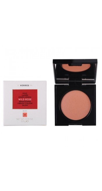 Korres Wild Rose Brightening Blush No.31 Ρουζ Άγριο Τριαντάφυλλο για Λάμψη & Ζωηρό Χρώμα, 5.5g