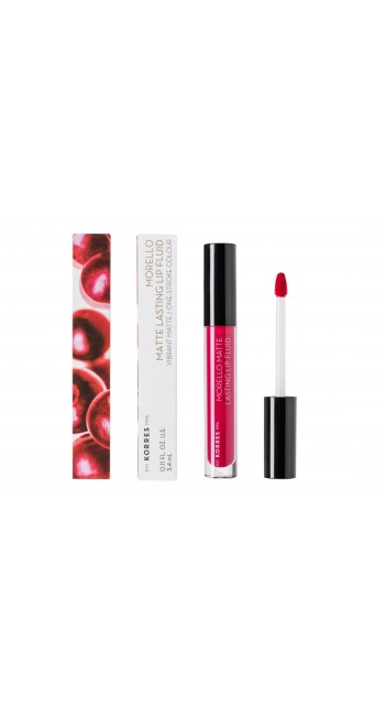 Korres Morello Matte Lasting Lip Fluid 29 Strawberry Kiss, 3.4ml 