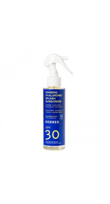 Korres Ginseng & Hyaluronic Splash Sunscreen SPF30 Διφασικό Αντηλιακό με Υψηλή Προστασία για Πρόσωπο & Σώμα 150ml 