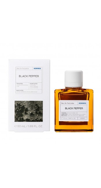 Korres Eau De Toilette Black Pepper Ανδρικό Άρωμα Μαύρο Πιπέρι, 50ml.