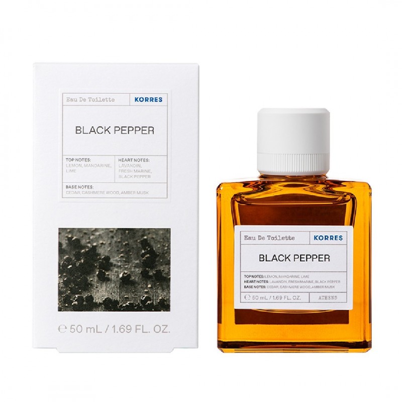 Korres Eau De Toilette Black Pepper Ανδρικό Άρωμα Μαύρο Πιπέρι, 50ml.