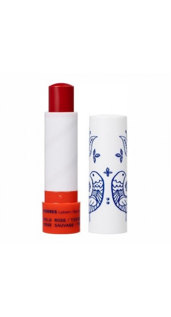 Korres Lip Balm Wild Rose Tinted Ενυδατική Φροντίδα για Χείλη με Άγριο Τριαντάφυλλο με Χρώμα, 4,5g