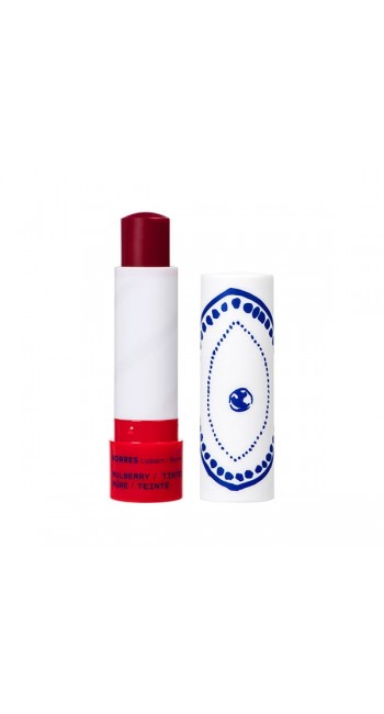 Korres Lip Balm Mulberry Tinted Ενυδατική Φροντίδα για τα Χείλη Κόκκινα Μούρα με Χρώμα, 4.5g