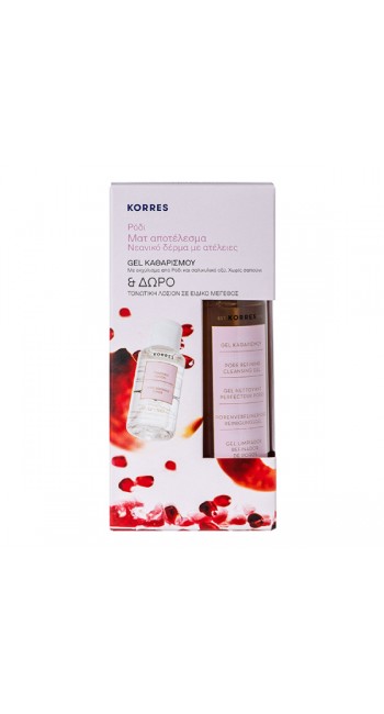 Korres set Ρόδι Gel Καθαρισμού, 200ml & ΔΩΡΟ Ρόδι Τονωτική Λοσιόν, 30ml 