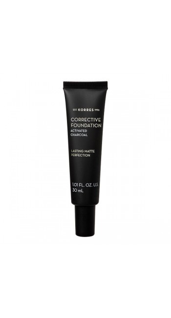 Korres Corrective Foundation SPF15 / Acf3 Διορθωτικό Make Up για Μέτριες Ατέλειες με Ενεργό Άνθρακα, 30ml