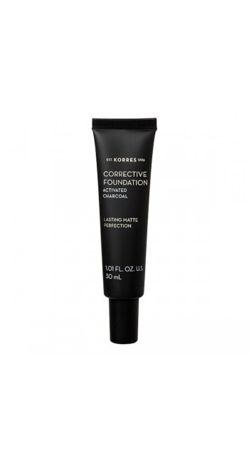 Korres Corrective Foundation SPF15 / Acf4 Διορθωτικό Make Up για Μέτριες Ατέλειες με Ενεργό Άνθρακα, 30ml