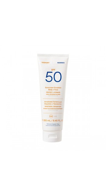 Korres Yoghurt Sunscreen Face & Body Αντηλιακό Γαλάκτωμα Σώματος & Προσώπου SPF50, 250ml